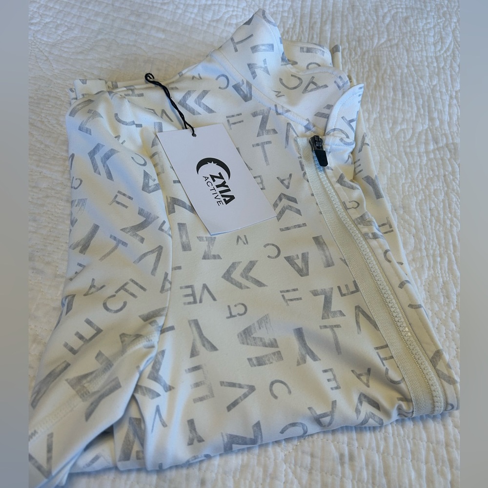 White ZYIA Form Zipper Jacket
